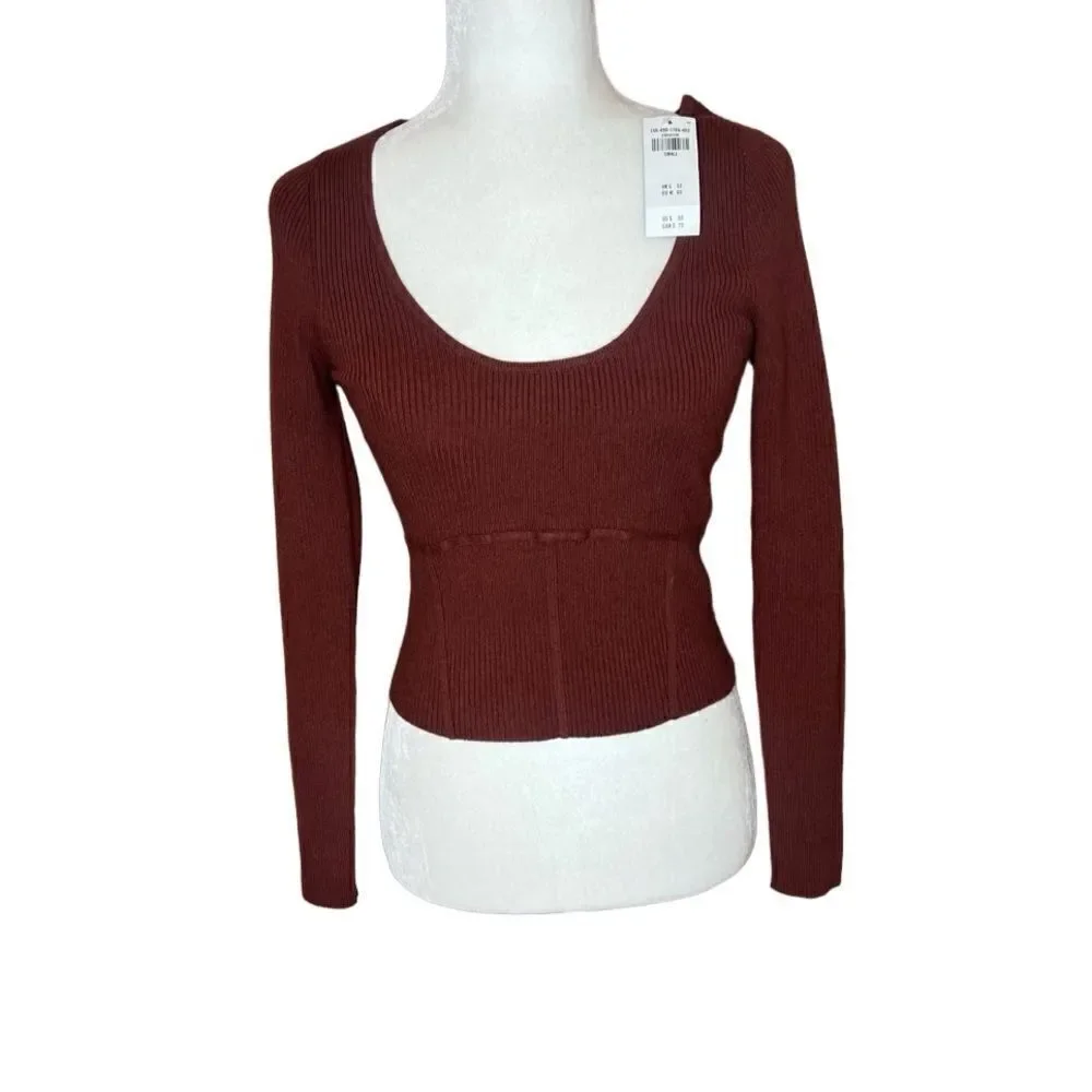 NWT Abercrombie & Fitch corset sweater top size small